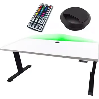 Kancelářská sestava Psací Stůl Low Elektr. Bílý 120x60x2,8 Model 2