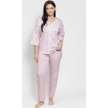 Pánské pyžamo Taro 3575 Lucinda 3/4 4XL-6XL W26 pyžamo Růžová 6XL