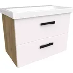 Skříňka s umyvadlem Songa 65 bílý/dub