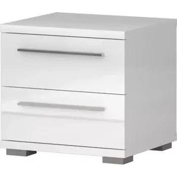 Ložnicová sestava Nocni stolek PIANO NS2/PN-70/KA-70 crystal white