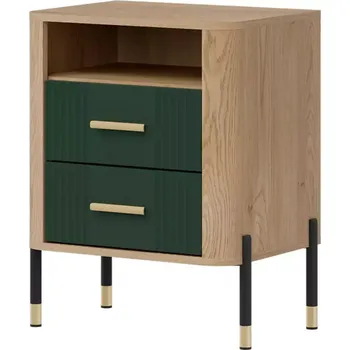 Ložnicová sestava Noční stolek Dante Dt22 dub cremona/zelená