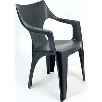 Zahradní nábytek Plastová židle Cati antracit
