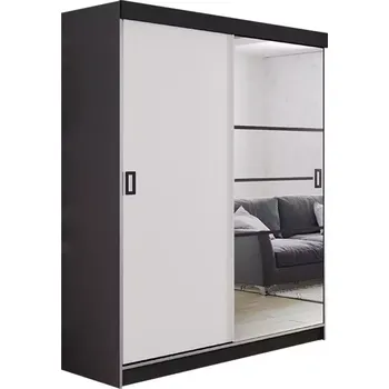 Kancelářská sestava Skříň Retro 138 6l Grafit / Přední Bílý