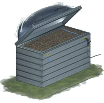 Záhon zahradní s pařeništěm a závlahou KAROTEN výška 90 cm 80×130 cm