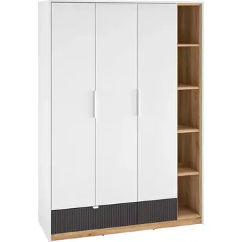 Kancelářská sestava Skříň Torino 01 bílá/dub castello/grafit