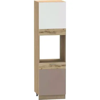 Kuchyňská skříňka Mocca D60pk P/L Bílá/Mocate Lesk/Dub Sonoma Bb