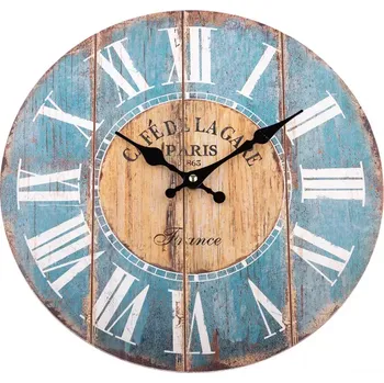 Hodiny Dřevěné nástěnné hodiny HLC170025 34x34x1 cm