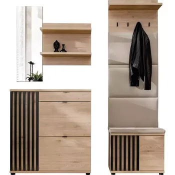 Předsíňová stěna Předsíňová stěna Pedro V HJZ PD5+P hickory jackson/černá