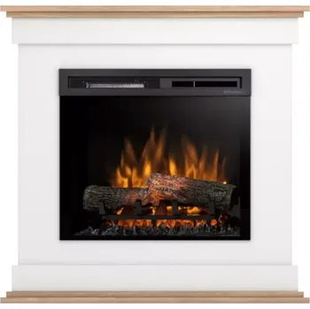 Elektrický krb Lenox 23 bílý/dub světlý