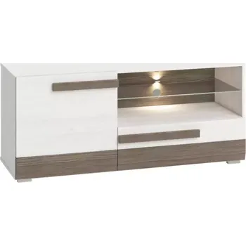 Obývací stěna TV Stolek Blanco 128 cm, borovice sněžná / new grey