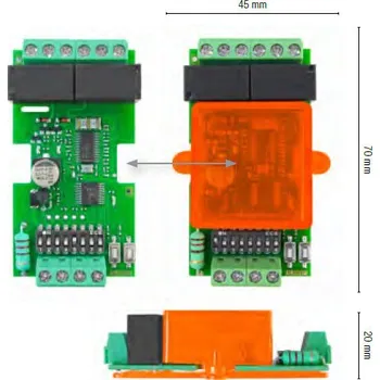 RX2-LUCI - dvoukanálový přijímač pro spínání osvětlení