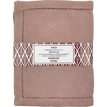 Stolování Prostírání SAGA světle růžové 30x40 easy care sada 4ks