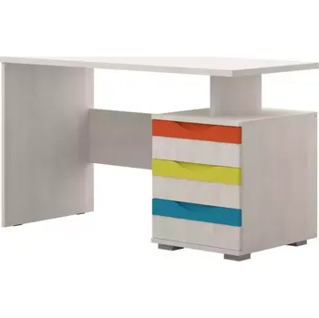 Kancelářská sestava Psací Stůl JOY-KS3 polar pine/mango/lime/torquise