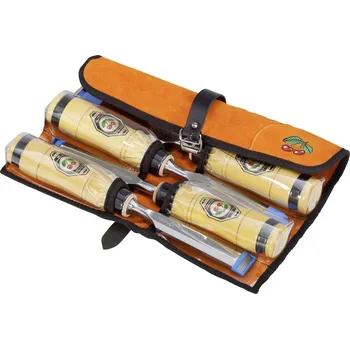 Dláto 4-dílná, Zimmermannsbeitelsatz v velur kožené pouzdro Kirschen 1958000