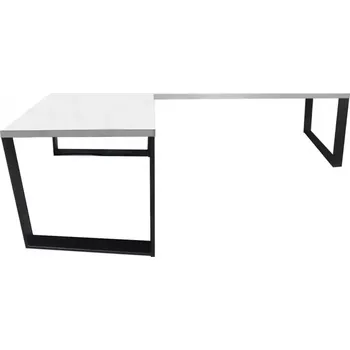 Kancelářská sestava Psací Stůl Roh. Loft Low Bílý 202x136x1,8 Model 0