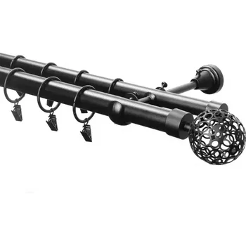 Garnýž II fi 25 černá 160cm koule dekorace