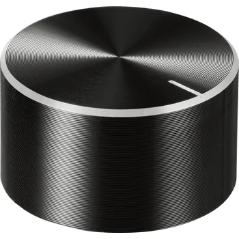 TRU COMPONENTS TC-11696508 otočný knoflík s označením černá (Ø x v) 30 mm x 17 mm hliník, plast 1 ks