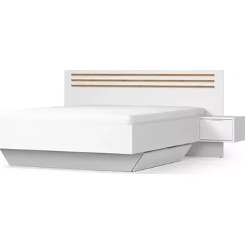 Ložnicová sestava Postel Florencja 160 se skříňkami bílá/dub artisan