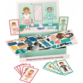 Dřevěná hračka Magnetická skládačka Adam Toys Povolání