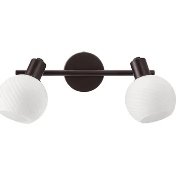 LED páska GRANO lampa sufitowa czekoladowy 2x40W E14 klosz biały