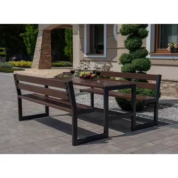 Zahradní sestava Souprava Picknik Grande s opěradlem palisandr