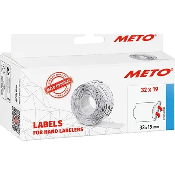 Kotouček do pokladny a tiskárny štítků METO cenovky 30007361 trvalé Šířka etikety: 32 mm Výška štítku: 19 mm červená 5000 ks