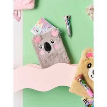 Sinsay - Plyšový zápisník, pero a samolepky s motivem koaly - šedá - 824GH-09X - 824GH-09X-ONE