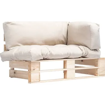 Zahradní pohovka zahrada-XL Zahradní pohovka z palet s pískovými poduškami borovice 277479