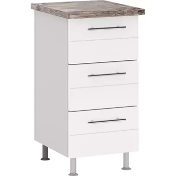 Kuchyňská skříňka Kuchyňská skříňka Daria 40cm. bílá/ popelavě šedá, D40 3S