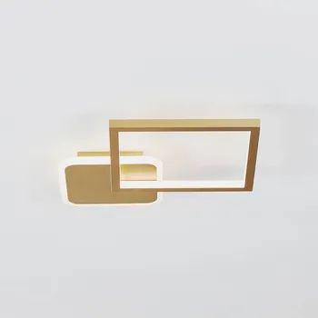 EGLO Stropní svítidlo LED Gafares, zlatá barva, hliník, 33 cm, dálkové ovládání CCT zlato LED 15 W celkem - Doprava zdarma