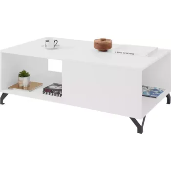 Obývací stěna Konferenční stolek Bergen Be10 bílá Lux/bílá lesk