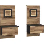 Nocni Stolek Jakobina 58cm Dub/Černá (2 Kus)