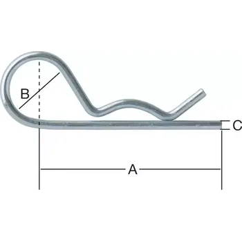 Tesařské kování Závlačka 60 x 20 zn 2 ks