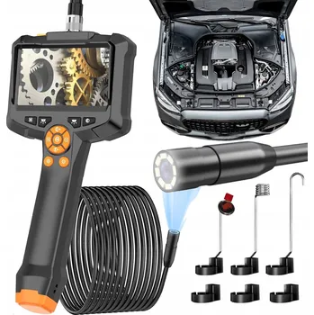 INSPEKČNÍ KAMERA ENDOSKOP 5M FULL HD LCD IPS pro KONTROLU TRUBEK a MOTORŮ