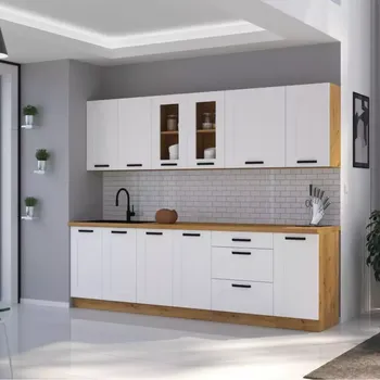 Kuchyňská linka Kuchyňská linka Luna bílá mat/artisan 260 bez pracovní desky