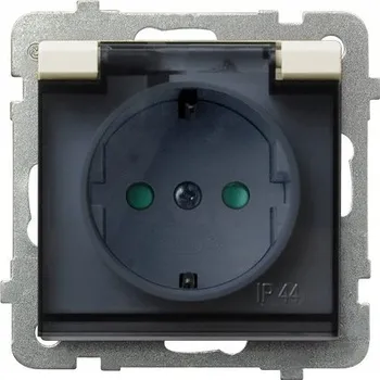 Elektrická zásuvka OSPEL SONATA GPH-1RSP/m/27/d Zásuvka s ochranným krytem a uzemněním (Schuko) IP44