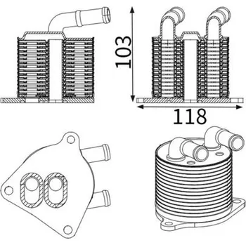 Motor automobilu Chladič oleje, automatická převodovka MAHLE CLC 417 000S