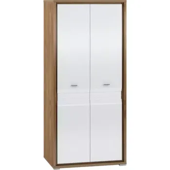 Kancelářská sestava Skříň Dallas 92cm Orech/Bílý Lesk/Bílý