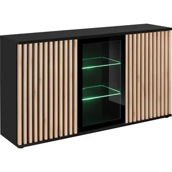 Kancelářská sestava Komoda Cameron ZHJ CM SB černá/hickory jackson