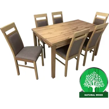 Jídelní set Jídelní Set Emilia 1+6 Dub Wotan 140x80+40