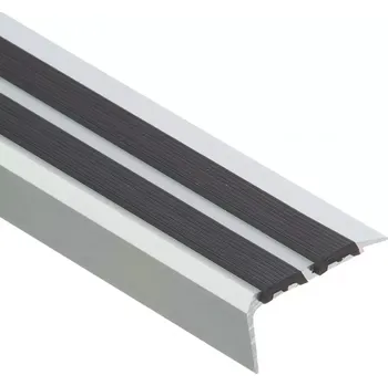 Stavební profil Schodový profil s gumou LSS ZG 1,0 C0 stříbrny