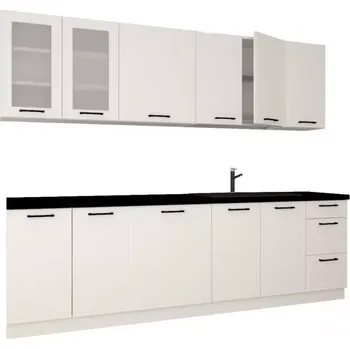 Kuchyňská linka Kuchyňská linka Emily 260 bílý puntík mat bb