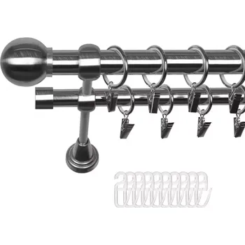 Garnýž II 25 Kovový efekt 240cm Koule pojistka/žabka