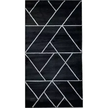 Koberec Koberec Frisee Diamond 0,8/1,5 B0052 černá/stříbrná
