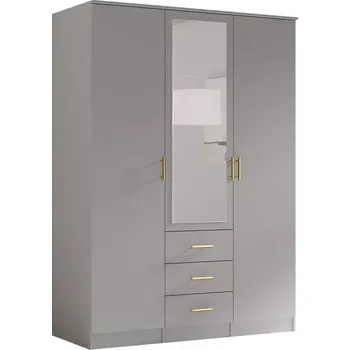 Předsíňová stěna Skříň 3D šedá