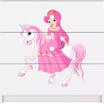 Dětský pokoj Dětská komoda Babydreams bílá - Princezna 1