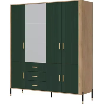 Ložnicová sestava Skříň Dante DT17 dub cremona/zelená