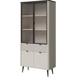 Vitrína Marly 2 kašmír/šedý kámen