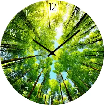 Hodiny nástěnné Glassclock Fi30 GC099 Sunny Forest GL-13706