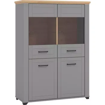 Obývací stěna Vitrína Valencia 2K grafit/artisan 11011378